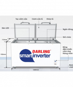 Kích thước thực tế tủ đông Darling DMF-7779ASI
