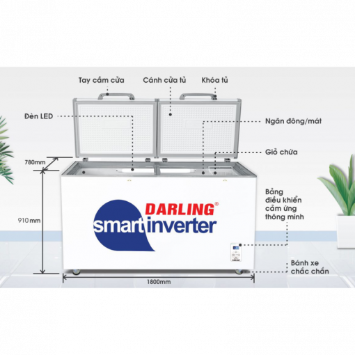 Kích thước tủ đông Darling DMF-8779ASI