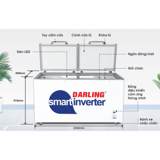 Kích thước tủ đông Darling DMF-1179ASI