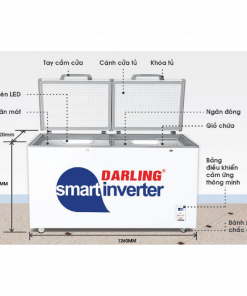 Kích thước tủ đông Darling DMF-3699WSI-2