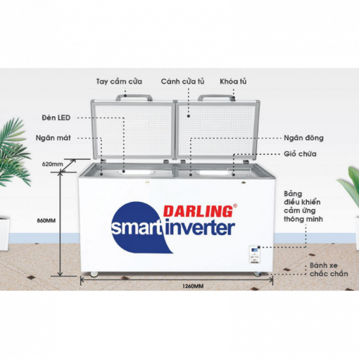 Kích thước tủ đông Darling DMF-3799ASI