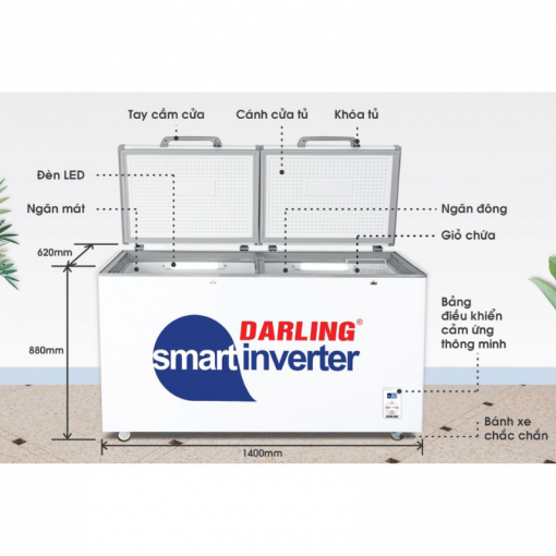 Kích thước tủ đông Darling DMF-4699WSI-2