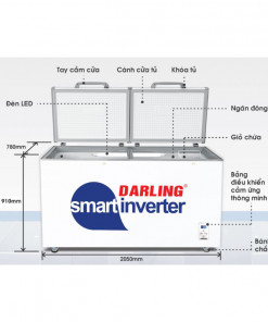 Kích thước tủ đông Darling DMF-9779ASI