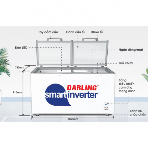 Kích thước tủ đông Darling DMF-9779ASI