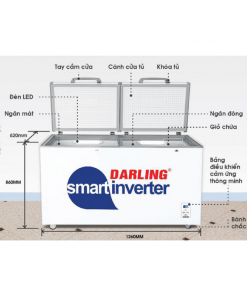 Kích thước tủ đông Darling DMF-3699WS-4