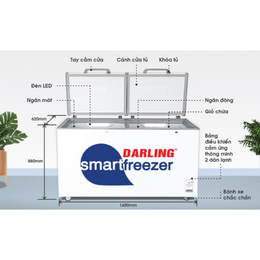 Kích thước tủ đông Darling DMF-4699WS-4